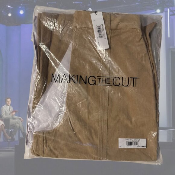 NWT - MAKING THE CUT - Deconstructed Wide Leg Pants - Stone/Khaki - M  |  L - Picture 6 of 8